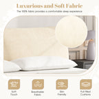 Christopher Knight Home Modern Fabric Upholstered Bed with Adjustable Cushion Headboard & Wood Slat Support