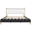Christopher Knight Home Luxury Faux Leather Bed Frame with Curved Headboard & Solid Wood Support