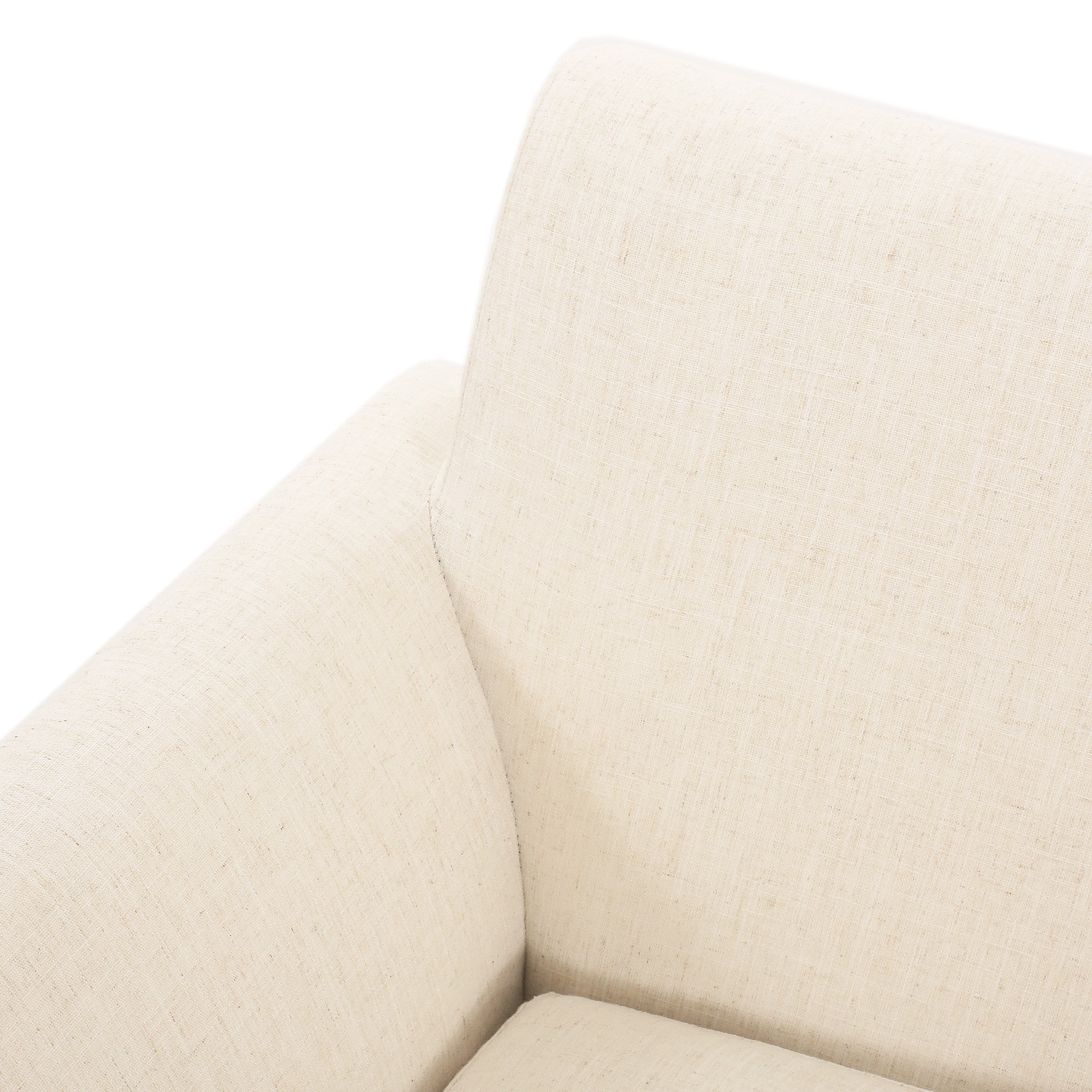 GDF Studio Modern Upholstered Loveseat with Elm Wood Legs & Flare Arm Design