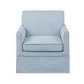 GDFStudio Saviel Contemporary Upholstered Skirted Armchair with Thick Cushion Light Blue