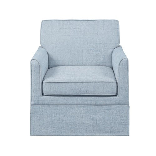 GDFStudio Saviel Contemporary Upholstered Skirted Armchair with Thick Cushion Light Blue