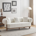 Christopher Knight Home 82" Modern Curved Living Room Sofa with Deep Seat & Solid Wood Frame