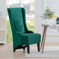 GDFStudio Powell Modern High Wingback Upholstered Tufted 23" W Dining Chair, Green/Velvet