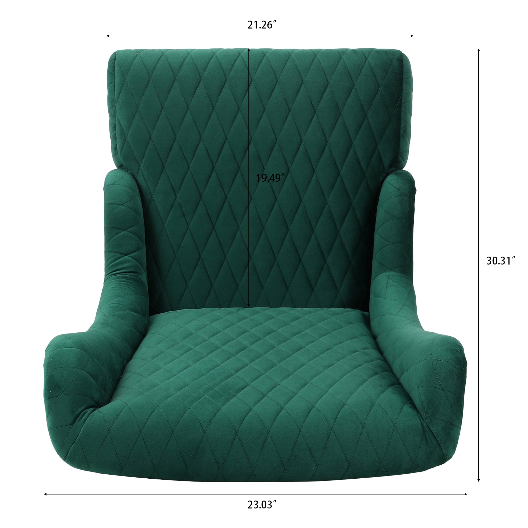 GDFStudio Powell Modern High Wingback Upholstered Tufted 23" W Dining Chair, Green/Velvet
