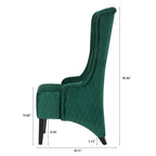 GDFStudio Powell Modern High Wingback Upholstered Tufted 23" W Dining Chair, Green/Velvet