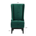 GDFStudio Powell Modern High Wingback Upholstered Tufted 23" W Dining Chair, Green/Velvet