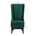 GDFStudio Powell Modern High Wingback Upholstered Tufted 23" W Dining Chair, Green/Velvet