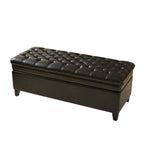 Christopher Knight Home Storage Ottoman ¨C Button-Tufted Seat, Hidden Storage & Solid Wood Legs