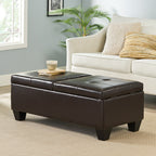 Modern Storage Ottoman with Cushioned Seat ¨C Multifunctional Bench for Living Room, Bedroom & Small Spaces
