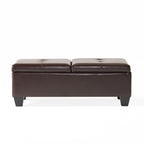 Modern Storage Ottoman with Cushioned Seat Multifunctional Bench for Living Room, Bedroom & Small Spaces