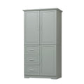 GDFStudio Sienna Modern Wood Freestanding Bathroom Storage Cabinet with Three Drawers and Adjustable Shelf, Gray