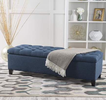 Christopher Knight Home Tufted Storage Ottoman Bench with Hidden Compartment & Soft-Close Hinges