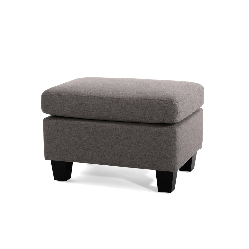 Modern Footstool Ottoman Portable Accent Seat, Durable Frame & Stylish Upholstery