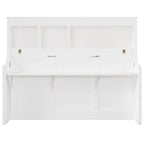 GDF Studio Twin Size Murphy Bed with Desk & Storage Shelves, Space-Saving Wall Bed Cabinet