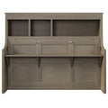 GDF Studio Twin Size Murphy Bed with Desk & Storage Shelves, Space-Saving Wall Bed Cabinet