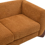 Christopher Knight Home Modern Boucle Upholstered 2-Seater Sofa with Birch Wood Legs