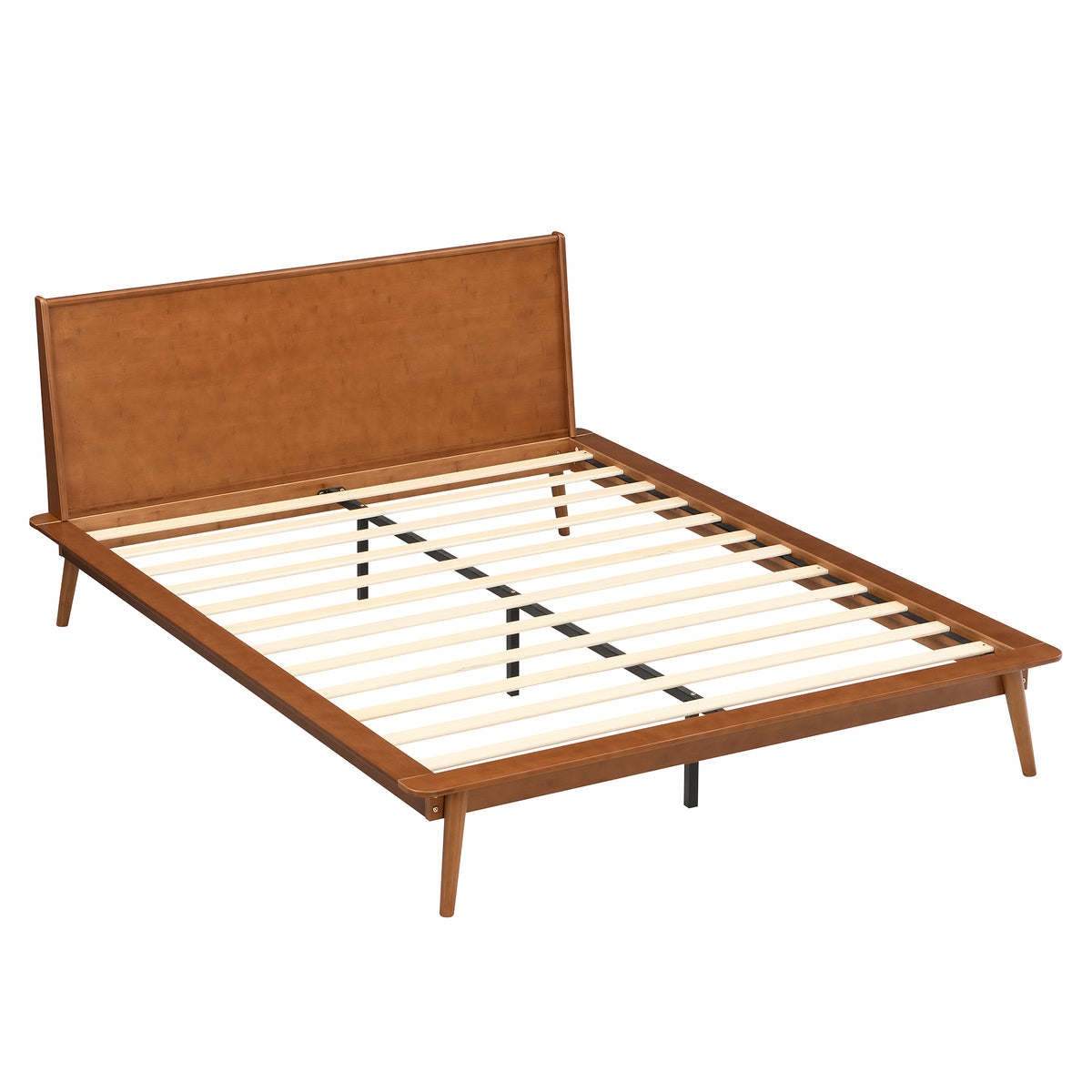 Christopher Knight Home Cronion Modern Bamboo Platform Bed, Walnut Brown, Queen