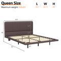 Christopher Knight Home Modern Floating Platform Bed with PU Leather & LED Under-Bed Lighting