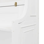 GDF Studio Twin Size Murphy Bed with Desk & Storage Shelves, Space-Saving Wall Bed Cabinet