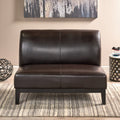 Christopher Knight Home Modern Upholstered Loveseat with Rubberwood Legs for Small Spaces