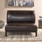 Christopher Knight Home Modern Upholstered Loveseat with Rubberwood Legs for Small Spaces