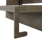 GDF Studio Twin Size Murphy Bed with Desk & Storage Shelves, Space-Saving Wall Bed Cabinet