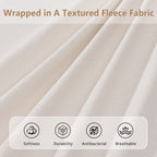 Christopher Knight Home Rubber Wood Upholstered Bed Frame with Tall Plush Headboard