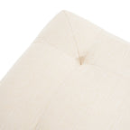 Christopher Knight Home Modern Linen Square Ottoman ¨C Tufted Upholstered Footstool with Wood Legs for Living Room