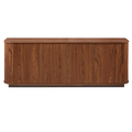 GDFStudio Calvin Wood Sideboard Cabinet with Adjustable Shelves, Walnut