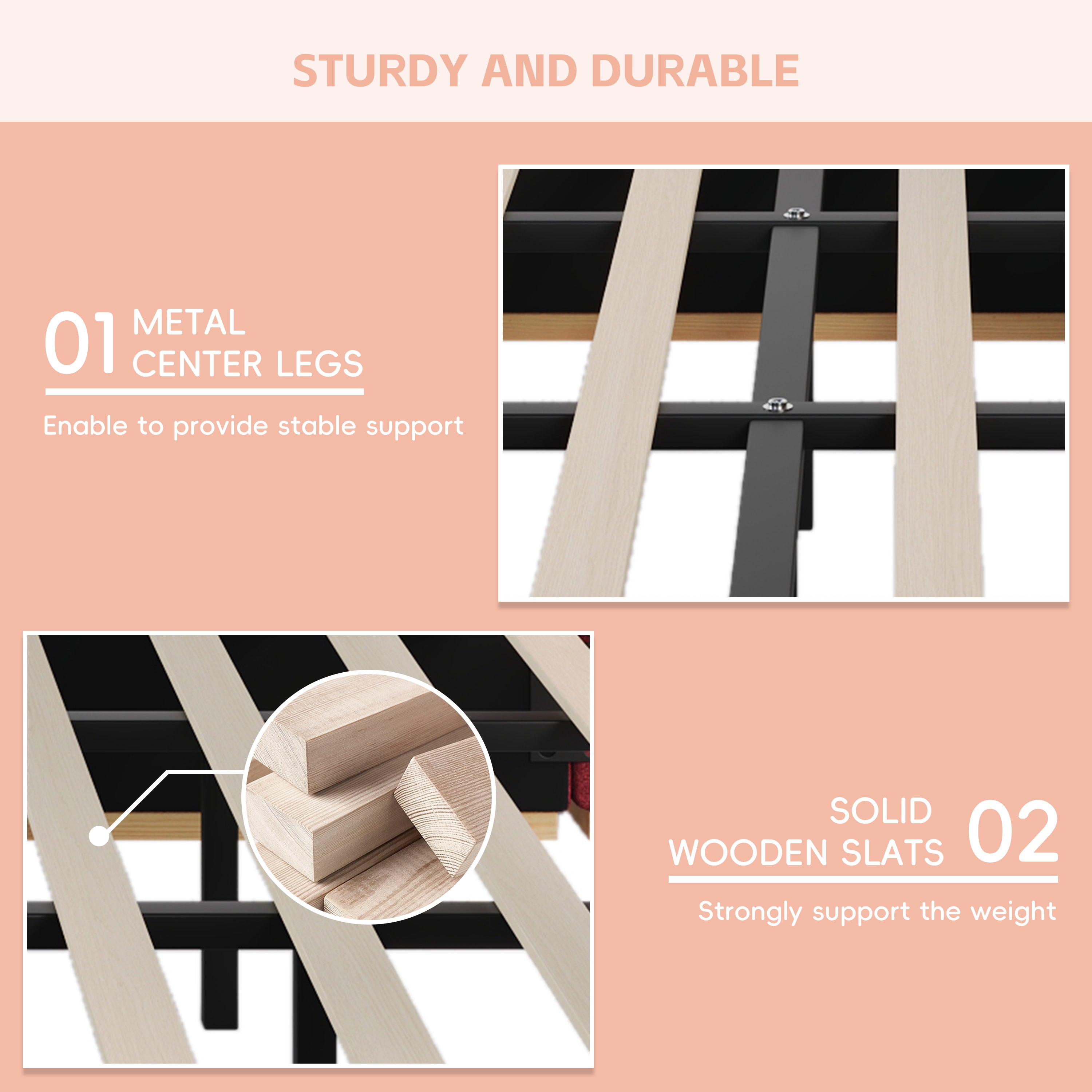 Christopher Knight Home Upholstered Storage Platform Bed with PU Headboard Cushion & Built-In Side Shelves