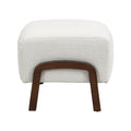 Boucle Storage Ottoman with Solid Wood Legs – Modern Upholstered Footrest & Accent Bench