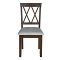 Modern Upholstered Dining Chairs with Tufted Back, Linen Fabric Kitchen Chairs with Solid Wood Legs （Set of 2）