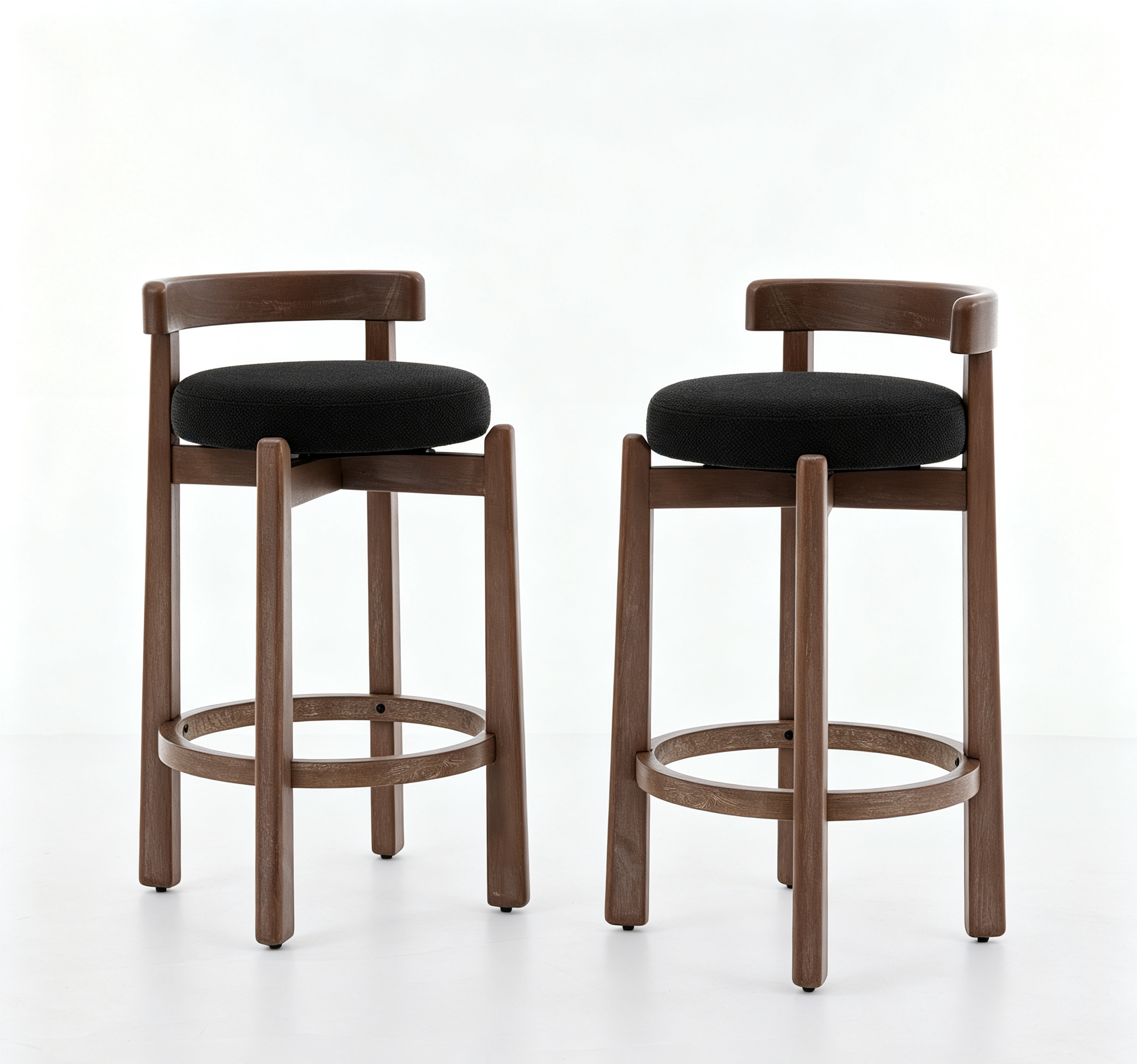 GDFStudio Yorn Farmhouse Rubberwood Rattan Upholstered Dining Chairs (Set of 2), Beige