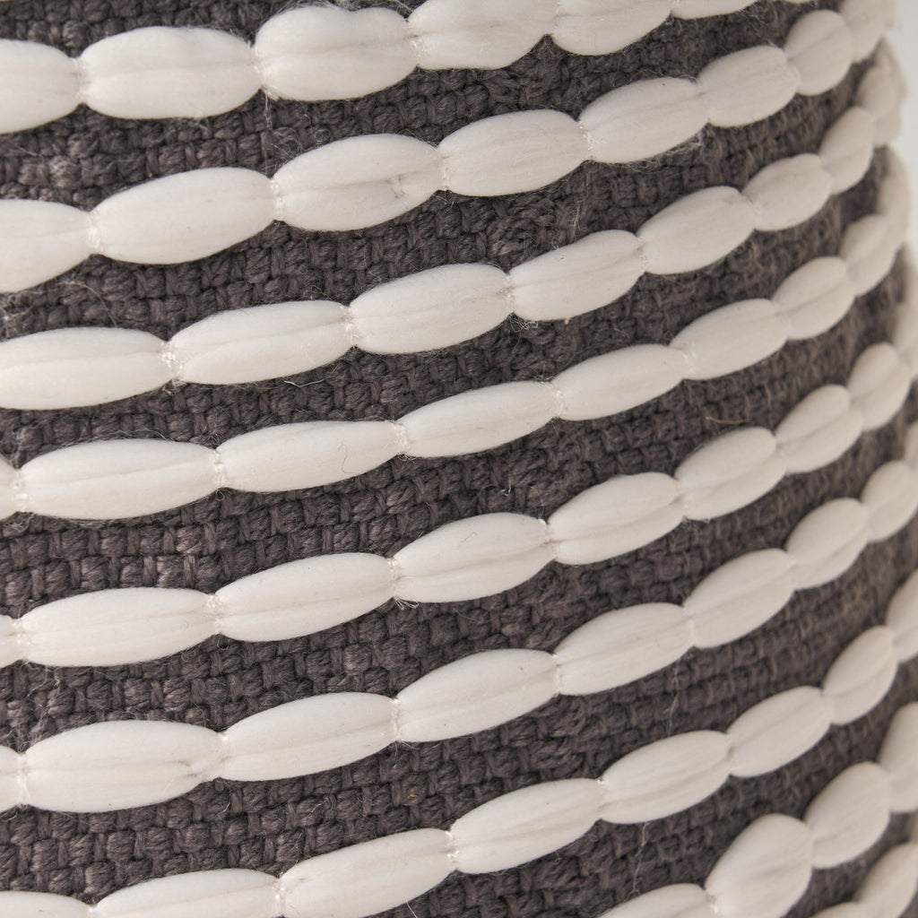 Rosalyn Fabric Round Pouf Ottoman