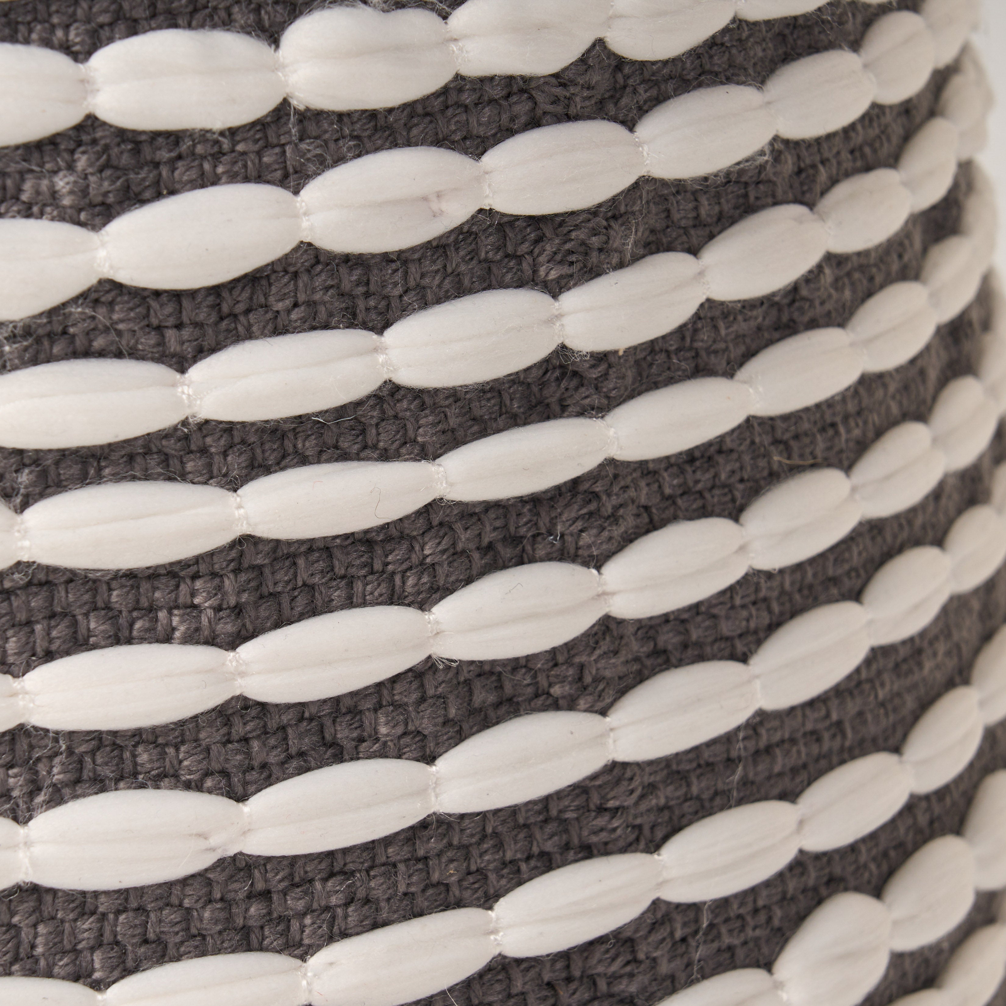 Rosalyn Fabric Round Pouf Ottoman