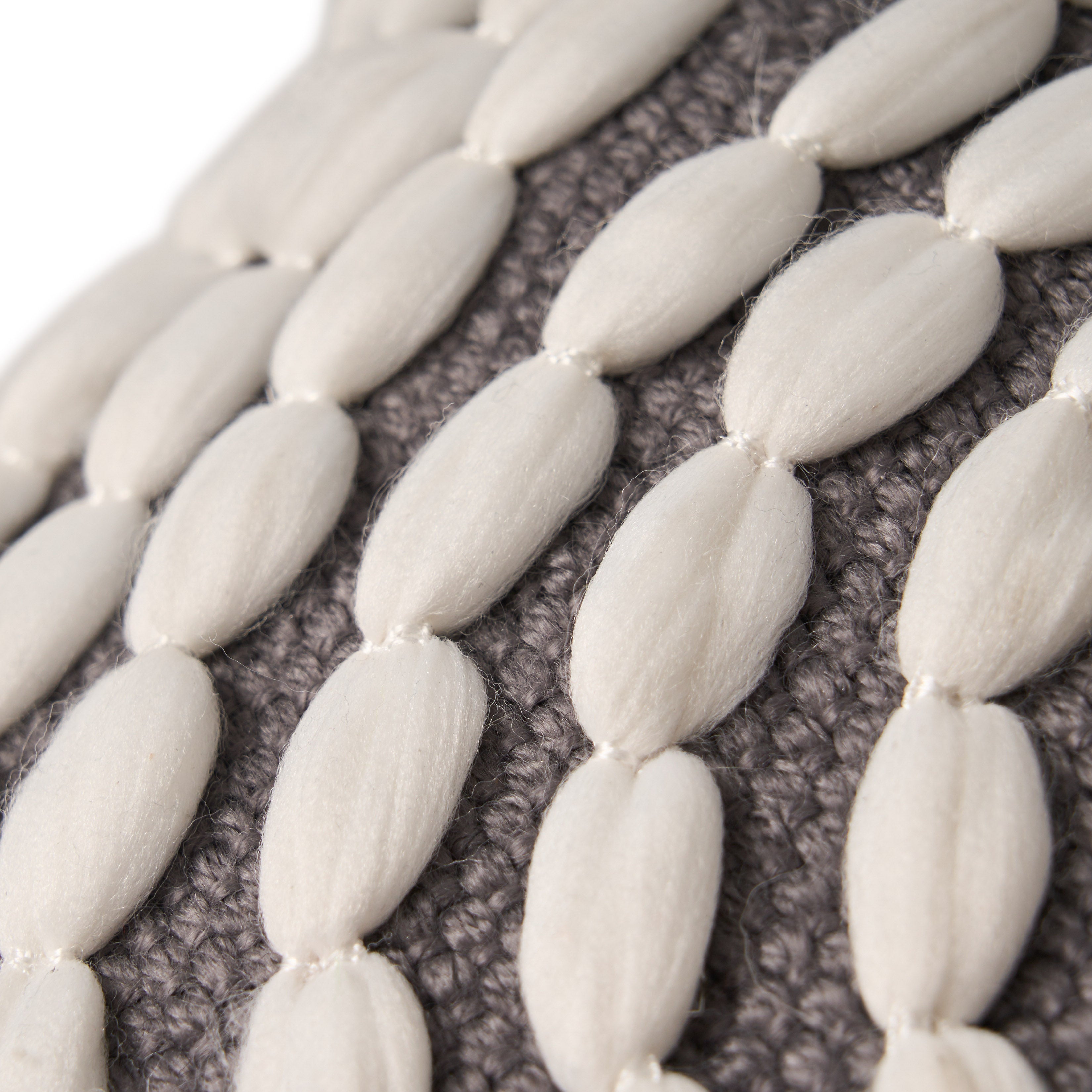 Rosalyn Fabric Round Pouf Ottoman