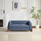 Christopher Knight Home Modern Boucle Upholstered 2-Seater Sofa with Birch Wood Legs