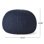 Abena Knitted Cotton Pouf