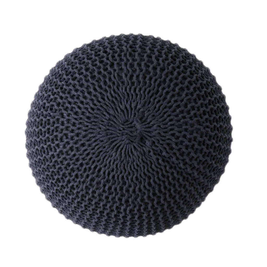 Abena Knitted Cotton Pouf