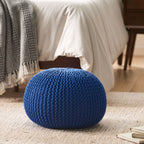 Abena Knitted Cotton Pouf