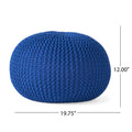 Abena Knitted Cotton Pouf