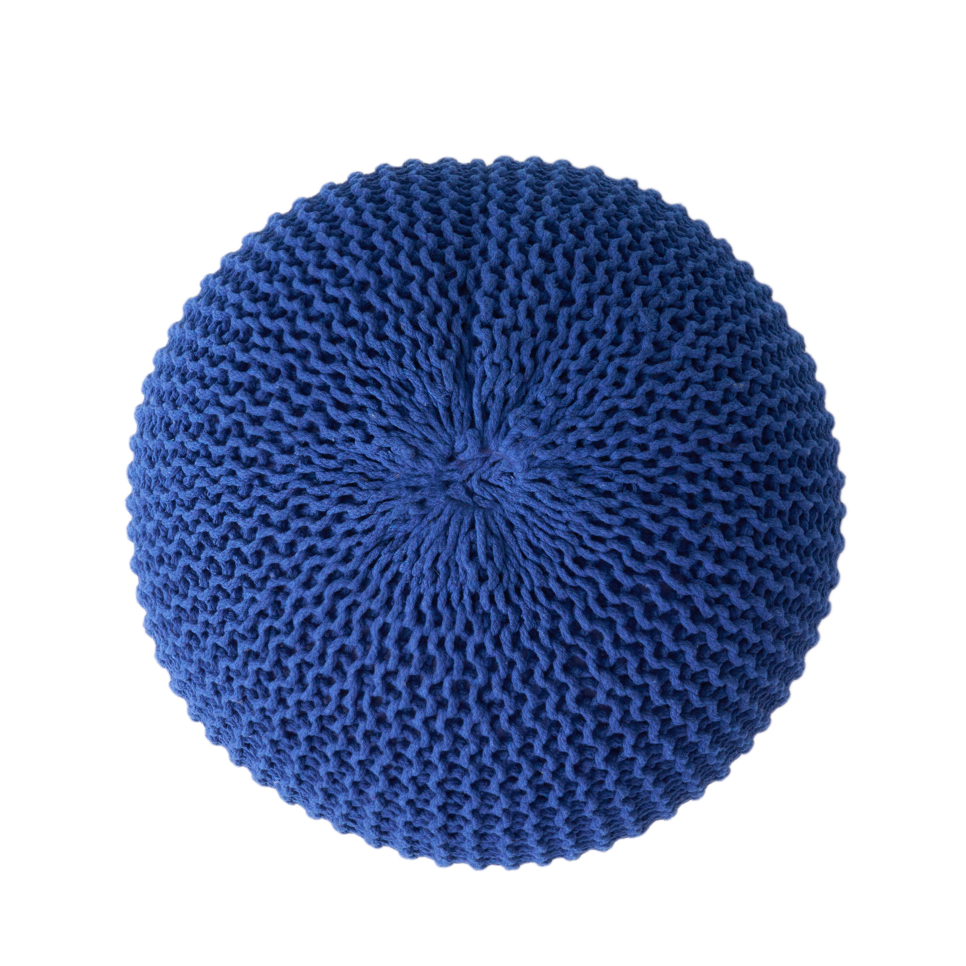 Abena Knitted Cotton Pouf