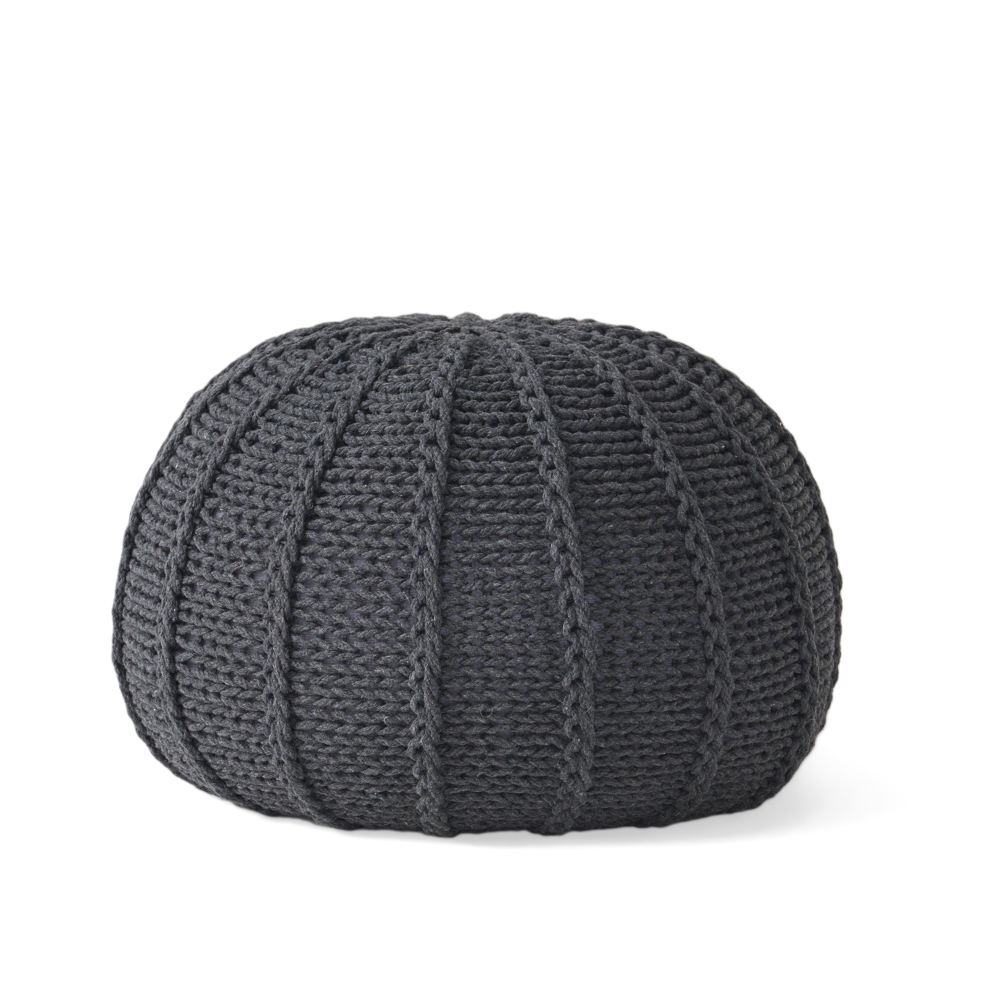 Corisande Knitted Cotton Pouf