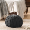 Corisande Knitted Cotton Pouf