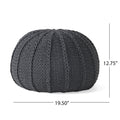 Corisande Knitted Cotton Pouf
