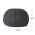 Corisande Knitted Cotton Pouf
