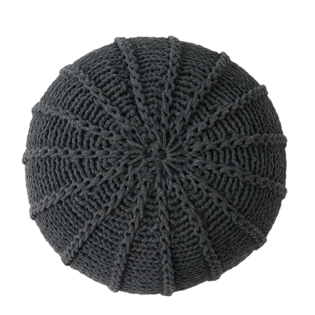 Corisande Knitted Cotton Pouf