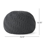 Hershel Knitted Cotton Pouf