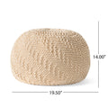 Hershel Knitted Cotton Pouf