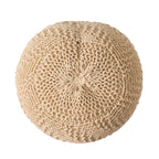 Hershel Knitted Cotton Pouf